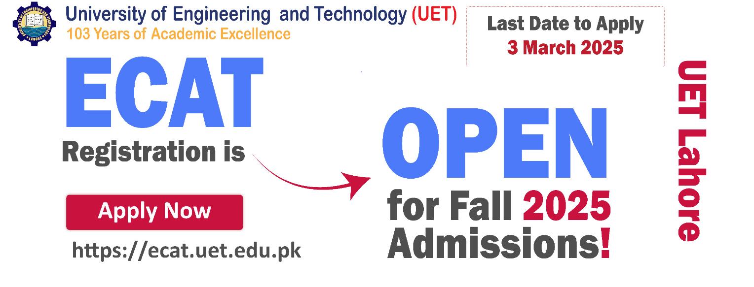 Apply Online for First ECAT Registration 2025