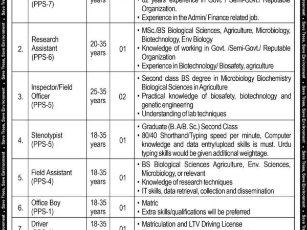 🌿 Job Opportunities at Pakistan Environmental Protection Agency – Apply Now!