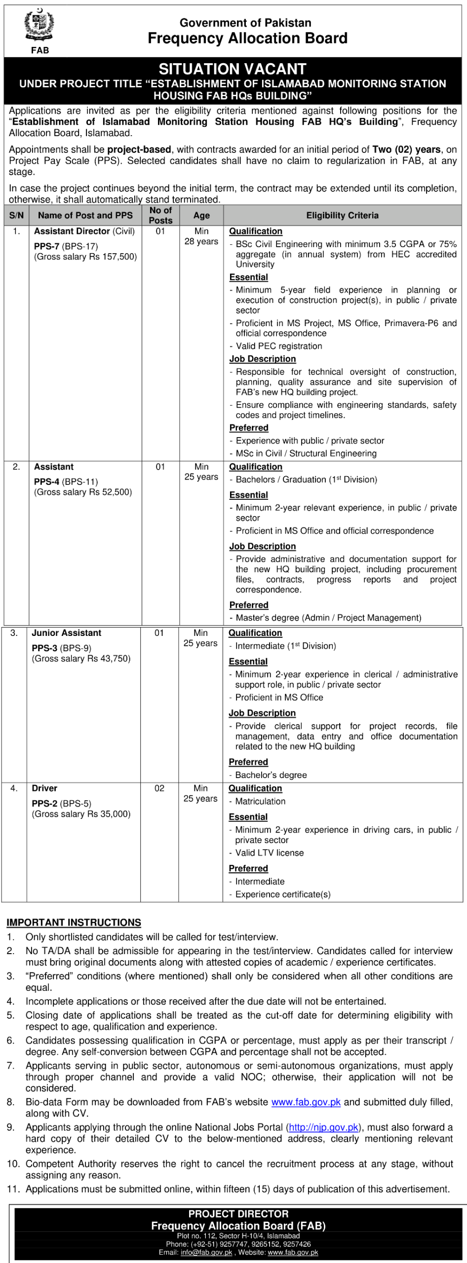 Frequency Allocation Board