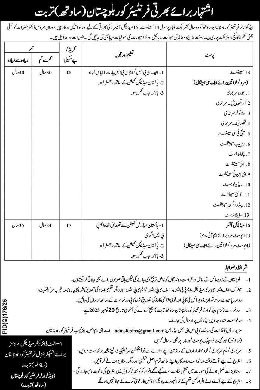 FC Balochistan Jobs 2025
