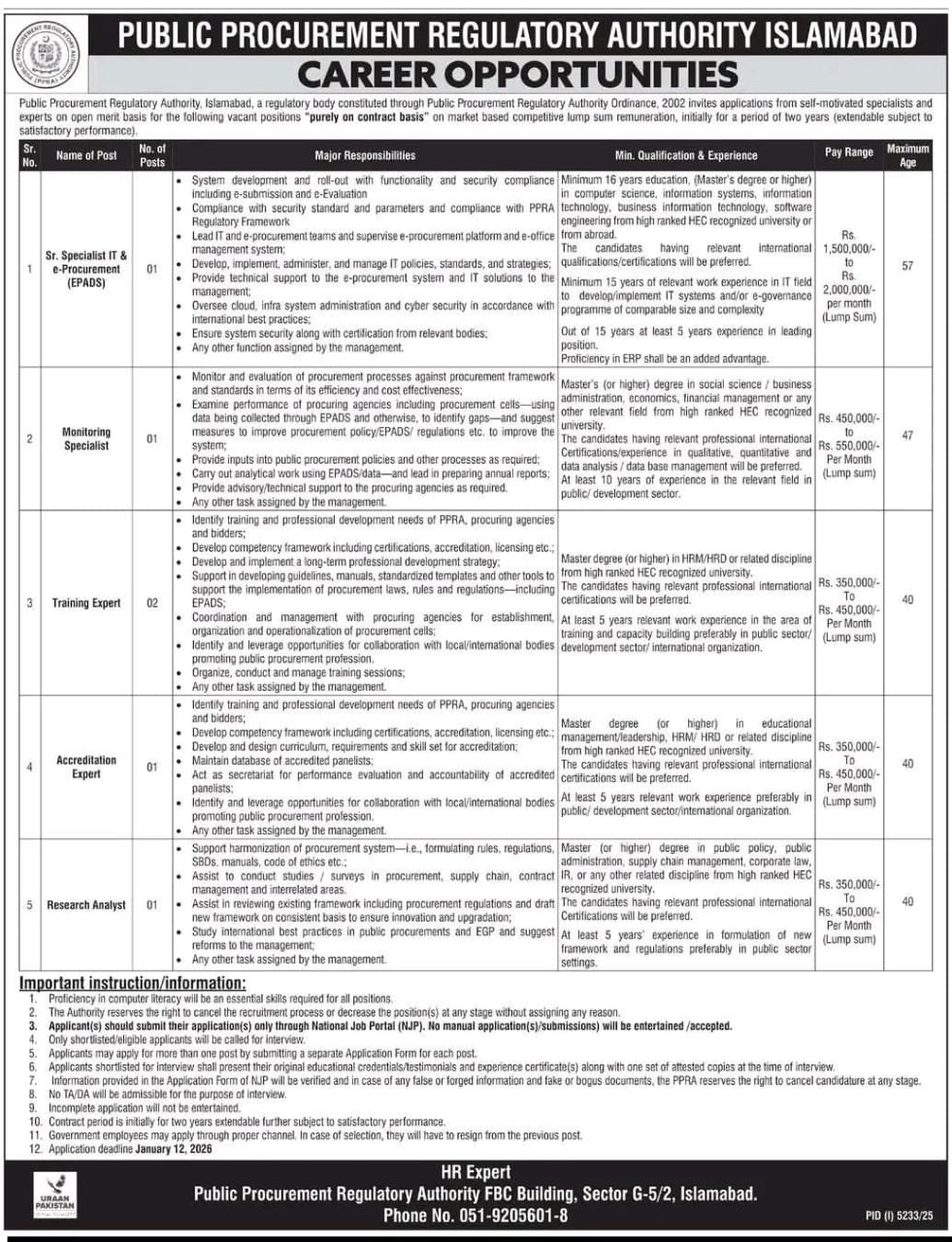 Public Procurement Regulatory Authority