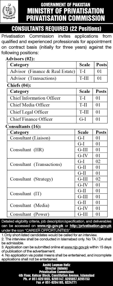 Privatisation Commission Jobs 2026