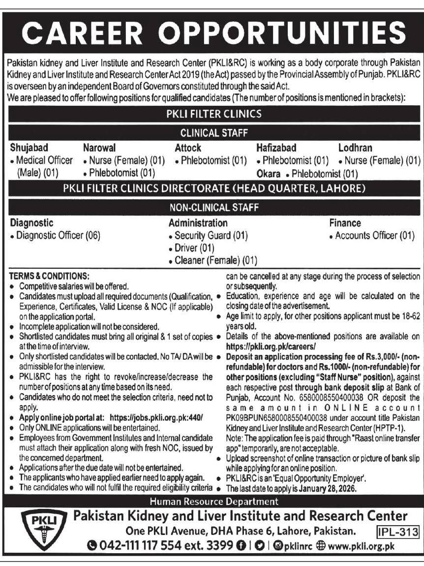 PKLI Jobs 2026